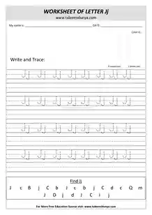 worksheet Jj